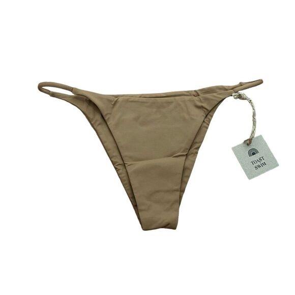 Free People Toast Swim Cheeky String Bikini Bottom Toasted Coconut Sz Medium NWT - Picture 1 of 11